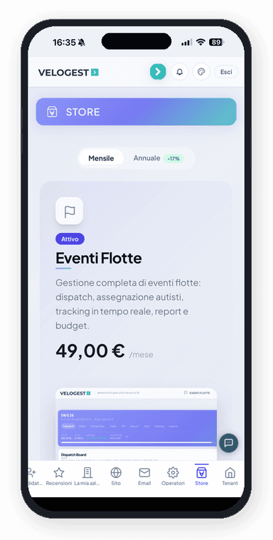 App VELOGEST — Store