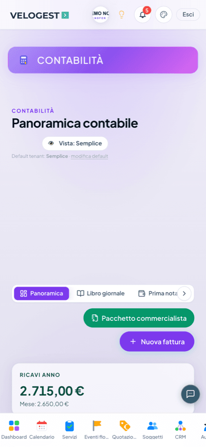 App VELOGEST — Contabilità